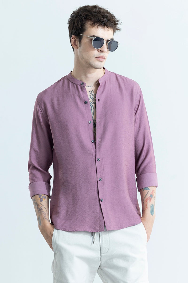 SNITCH Calista Mauve Mandarin Shirt - Image 1
